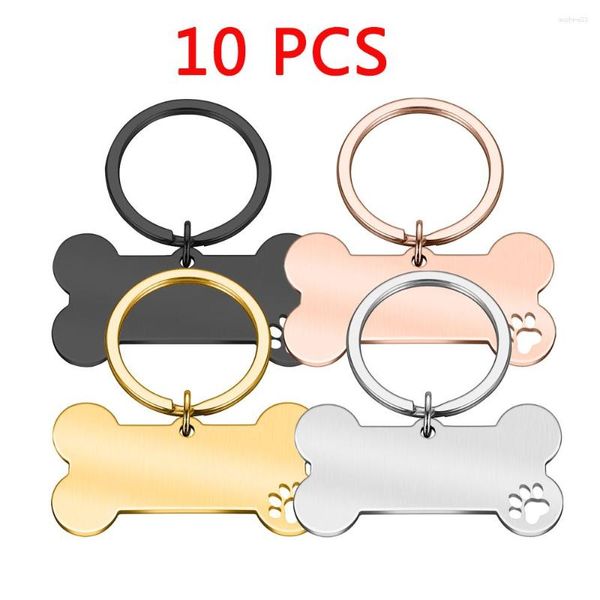 Tag Dog 10pcs идентификатор PET идентификатор идентификатор кости Наименованные пластины настраиваемые адресные собаки с номером телефона владельца Pets Supplies Ohlosale