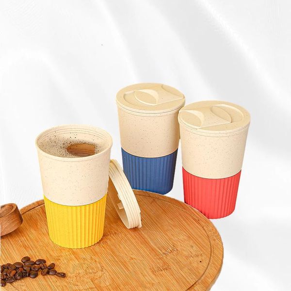 Безусловные бутылки Премиум пшеница соломенная кофейная чашка с высоким дизайном и идеальный подарок крышки для любителей экоконсознания 230810