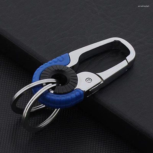 Chaveiros criativos para carros em aço inoxidável porta-chaves porta-chaves chaveiro moda masculina corrente acampamento escalada anel de metal