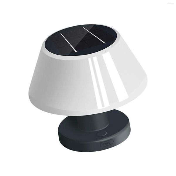 Candeeiros de mesa recarregáveis luzes de mesa restaurantes abajur com sombra movido a energia solar para pátio el nightstand sala de jantar varanda