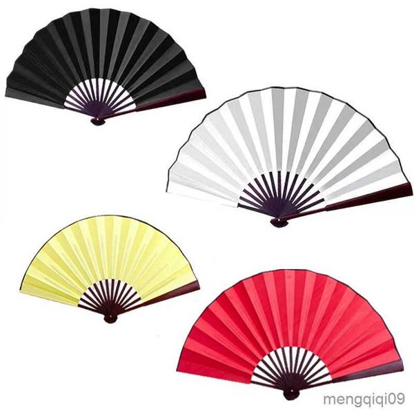 Produkte im chinesischen Stil Seidentuch Hand gehalten Fan leer weiße Diy Bambus Klappfans für das Üben Kalligraphie Malerei Hochzeitsfeier Dekor Wed Geschenke Fan R230810