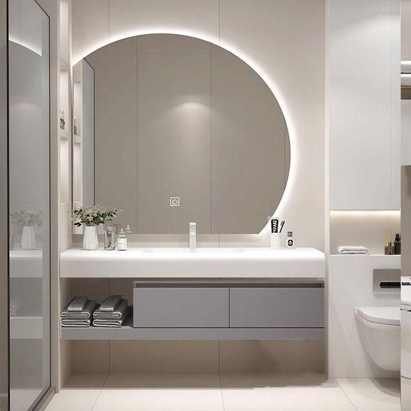 Badzubehör-Set, Badezimmerschrank-Kombination, intelligentes WC-Waschbecken