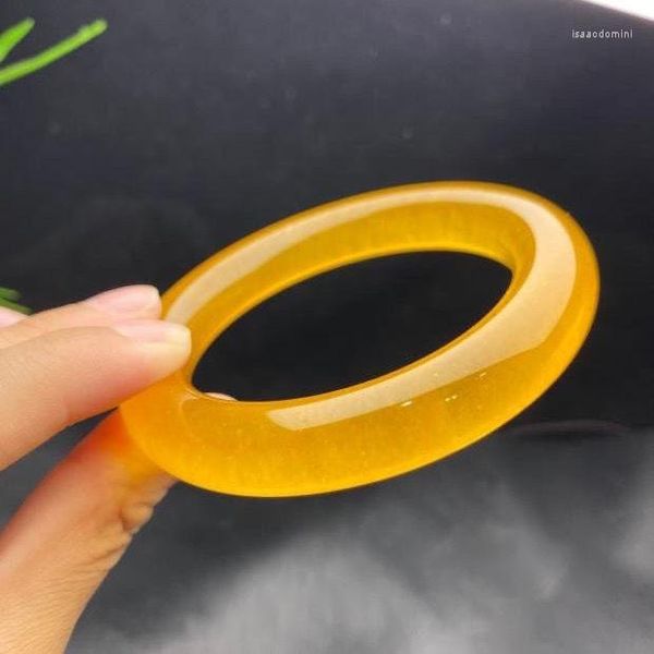 Bileklik Sertifika Gönder Sarı Yeşim Kadın Sertifikalı Jadeite Takı Gerçek Doğal Sınıf A Burma Jades Stone Bangles Bilezikler