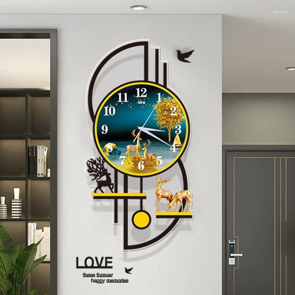 Orologi da parete Design elettronico Orologio Arte Soggiorno moderno Silenzioso Timer creativo Insolito Classico Reloj Pared Decorazione HY50