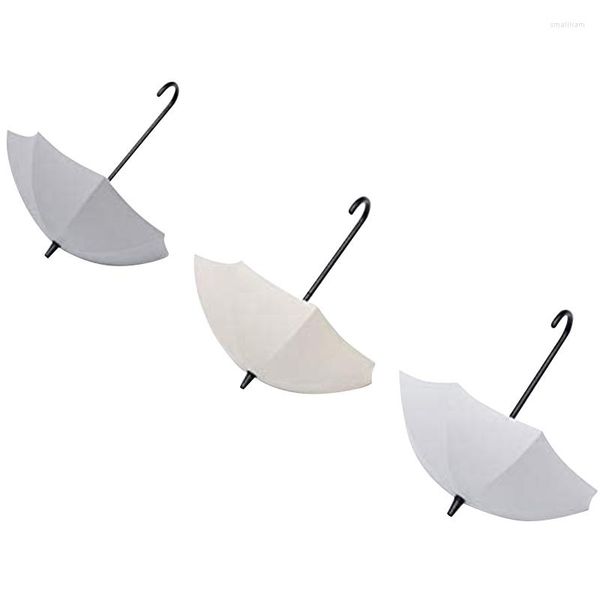 Portachiavi 3Pcs Appendiabiti a forma di ombrello Gancio antiaderente Supporto a parete Ganci Rack Decorativo per cucina Accessori bagno