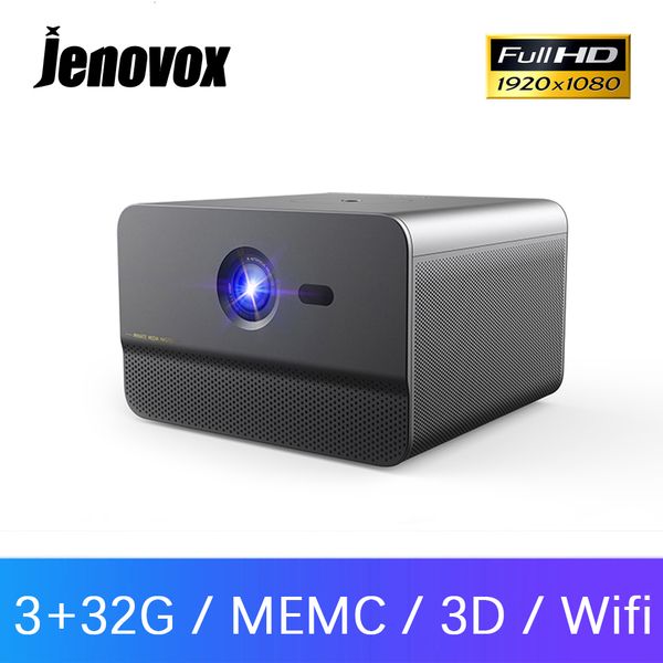 Проекторы Jenovox M3000 Pro DLP Project Procect By Changhong 1080p Поддержка проектора 4K Видео видео 3D Android Smart TV с MEMC 230809