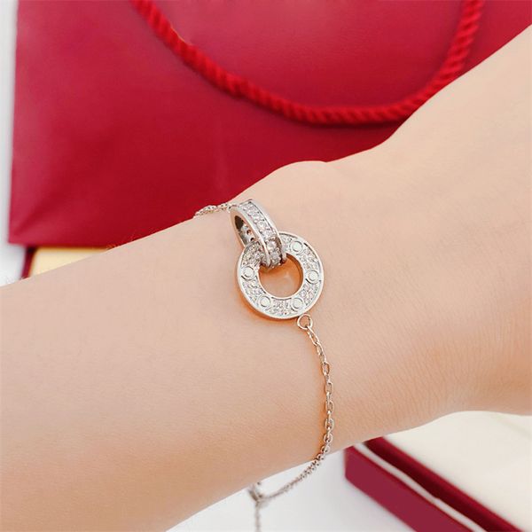 Sier Chain Jewelry Roségold-Armband für Damen und Herren, passend zu Armbändern des gleichen Modells für Hochzeit, Weihnachten, Valentinstag