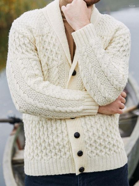 Herrenpullover, vorne offen, V-Ausschnitt, langärmelig, Strickjacke