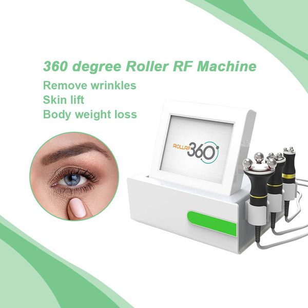 Yenilikçi Profesyonel 360 Rolling RF Masaj LED Işık Terapisi Radyo Frekansı Cilt Sıkma Yüz Kaldırma Kırışıklık Karşıtı Vücut Zayıflama Makinesi Salon Kullanımı