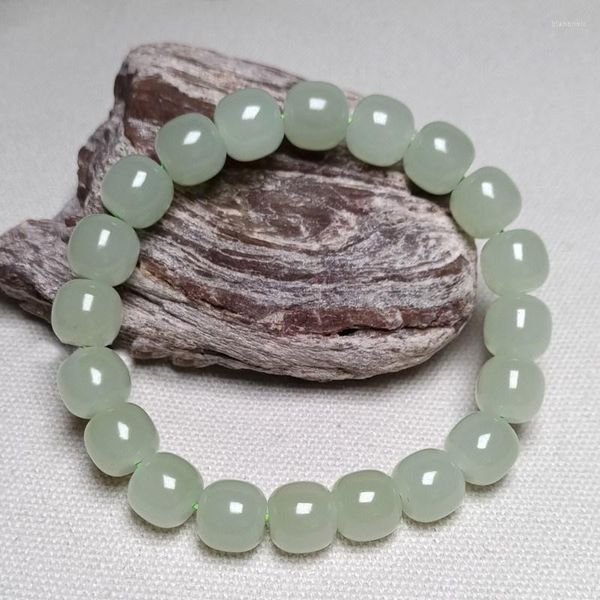 Link Armbänder Natürliche Hetian Jade Perlen Halskette Amulett Mann Geschenke für Frauen Schmuck Luxus Designer Chinesische Perlen Amulette Edelsteine
