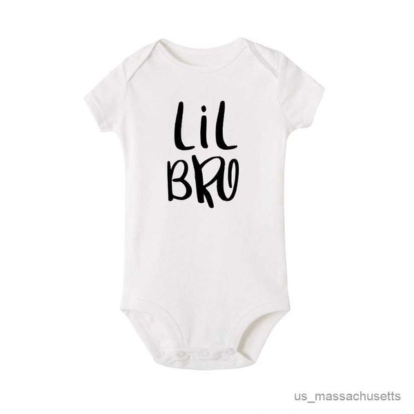 Aile Eşleşen Kıyafetler 1 PCS BÜYÜK BRO LIL BRO Boy Kardeş Aile Eşleşen T-Shirt Yenidoğan Toddler Romper Big Brother Little Brother Kardeş Kıyafetleri R230810