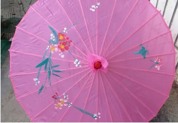 Elde boyalı çiçek tasarımları ile çeşitli renkler düğün gelini şemsiye ipek parasol en kaliteli