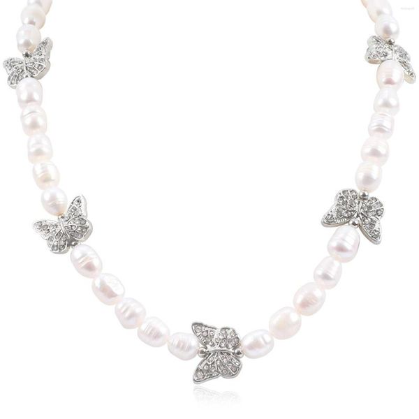 Ketten NEKOL Schmetterling Charm Halskette für Frauen Luxus Schmuck Accessoires Geschenke Damen Mode Perlen Halsketten Schmuck Großhandel