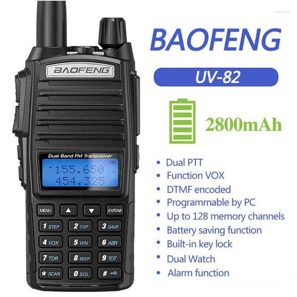 Walkie Talkie Baofeng Yüksek Kaliteli UV82 8W Dual Band İki Çok Uzun Mesafe Satış Radyo VHF UHF Handheld