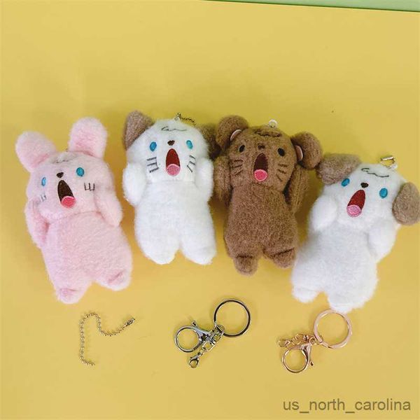 Doldurulmuş Peluş Hayvanlar 11cm Dolgulu Peluş Anahtar Bebek Köpek Köpek Tavşan Hayvan Çantası Kolye Ev Dekorasyon Araba Aksesuarları Koleksiyonu Hediyeler R230810