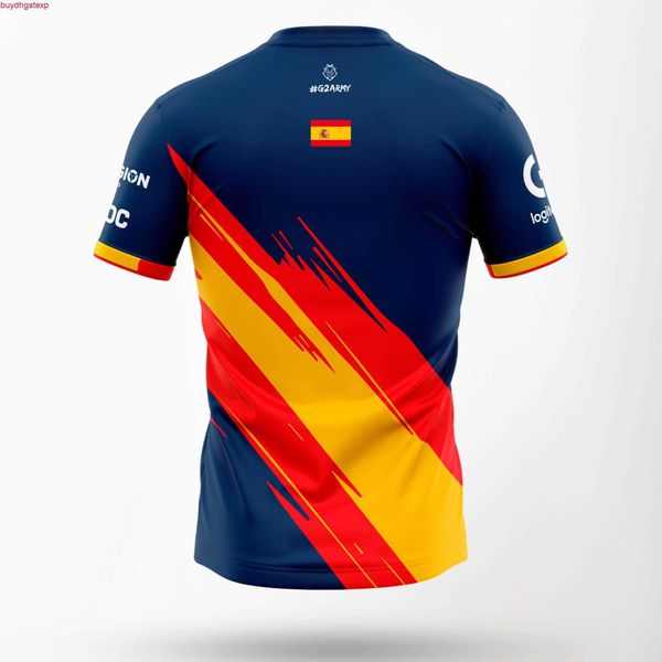 2023 Team eSports Herren- und Frauen-T-Shirts Neue Serie G2 Spanien National Jersey T-Shirt G2 Legendary League Uniform
