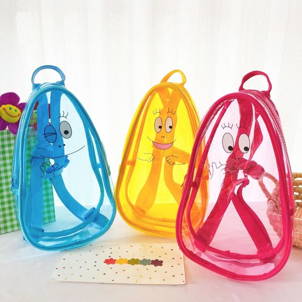 Рюкзаки ins cute cartoon jelly bag baby pvc прозрачный детский сад школьной сумки пляж пляж детские детские девочки мальчики 230810