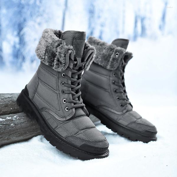 Сапоги мужская обувь 2023 зима на открытом воздухе снежная мода Hight Top Casual Simple Oversatile Leather