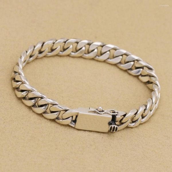 Braccialetti di collegamento Seleziona la taglia S925 Bracciale da uomo in argento moda tailandese retrò gioielli di personalità per uomo donna