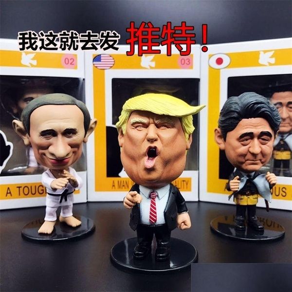 Action Toy Figures High Value Famous People Statue President Russia Putin Usa America Donald Trump Japan Abe Shinzo Vinyl Figure Mod Dh9Bb