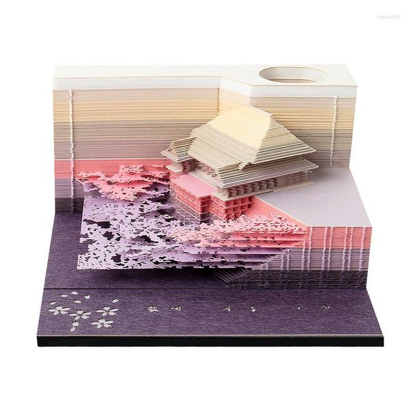 Hediye Yaratıcılık 3D Üç Boyutlu Not Kitap Meclis Binası Model Kağıt Oyma Takvim Kültürel ve Yaratıcı Süsler