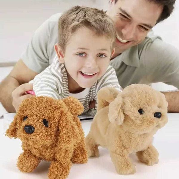 Animali di peluche ripieni Cani giocattolo per bambini che cammina e abbaia scodinzolando Peluche Animali domestici elettronici interattivi Cuccioli Giocattoli Montessori per ragazze Bambini piccoli Bambini