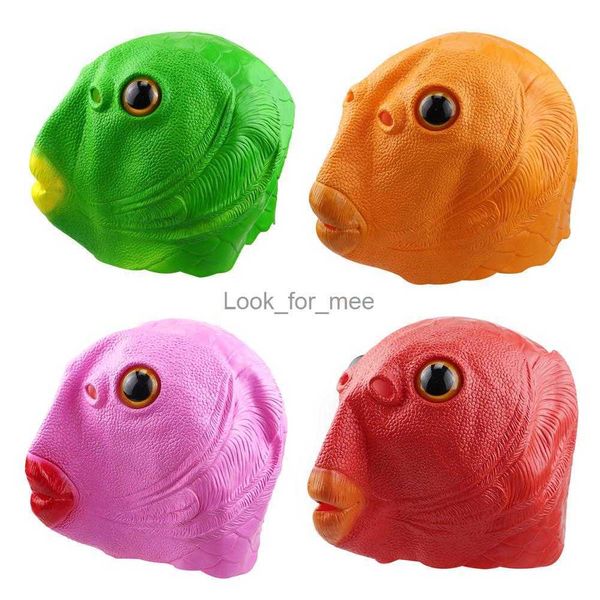 Funny Toy Fish Head Mask Head Rubber Latex Face Face Party Helmet Capacele