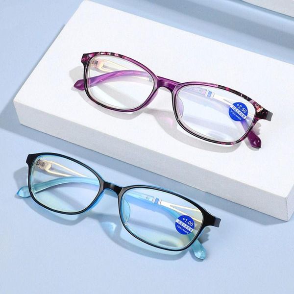 Güneş Gözlüğü Anti-Blue Hafif Okuma Gözlükleri Urltra-Işık Göz Koruma Erkekler Kadınlar Rahat Gözlükler Bahar Menteşe