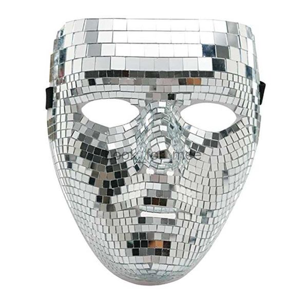 Disco Ball Glitter Mask Women Mirror Glass Masquerade Cosplay Prop для фестиваля праздничного диджея DJ Part Party HKD230810