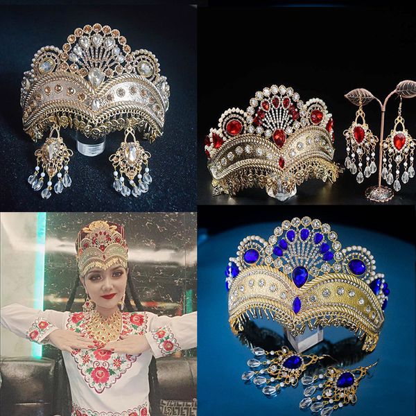 Gioielli per capelli da sposa Indian Wuerhe Thai Style Women Crown Headwear Sari Head Accessorio per Dance Party 230809