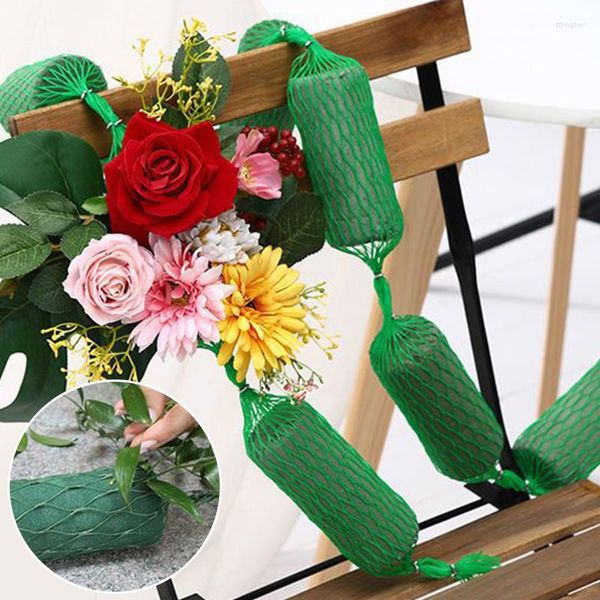 Flores decorativas 1PC Cilindro de Absorção Rede Titular de Flor Espuma Ampla Aplicação Jardim Quintal Festa de Casamento Arco Porta Guirlanda Fazendo