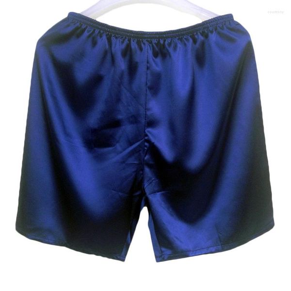 Unterhosen Herren Satin Seide Fünf-Punkt-Shorts Lose klassische feste Boxerhöschen Strandhosen L-3XL Unterwäsche kurze Männer