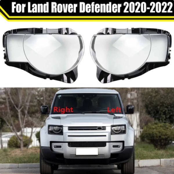 Автомобильная фар крышка линза Стеклянная оболочка Прозрачная абажур Автоподобная маска для Land Rover Defender 2020-2022