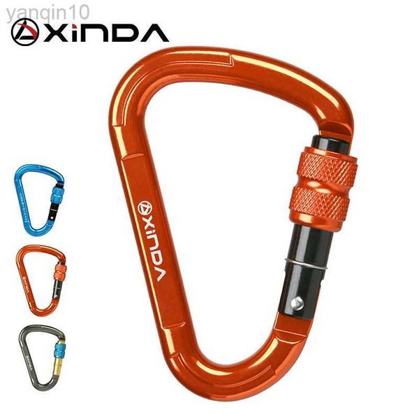 Защита скала Xinda Outdoor Rock Riging 25KN Safety Connecter Lock Bears-Plase Gate Gates Buckle Carabiner выживание наборы на открытом воздухе HKD230810