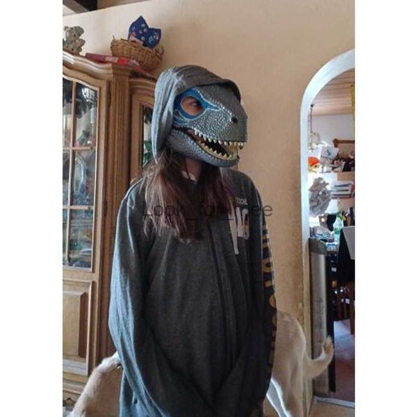 Halloween Dragon Dinosaurier Maske offener Mund Latex Horror Dinosaurier Kopfbedeckung Halloween Party Cosplay Kostüm Angst Maske Dropship HKD230810