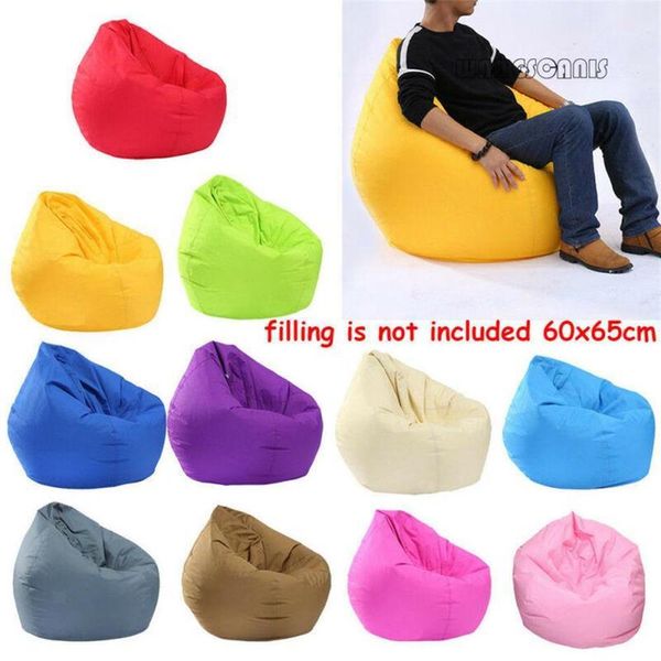 Fodere per sedie Creative Portable Lazy Bean Bag Cover Adulti Seduti Divano Divani Gioco Sedile Salotto Protezione antipolvere Pouf Sedili Single252A