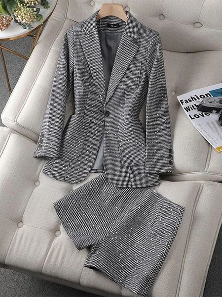 Frauen Zwei Stück Hose Gitter Vintage Blazer Shorts Zwei stück Anzug 2023 Frühling Herbst Hohe Taille Mini Casual Set für 230809