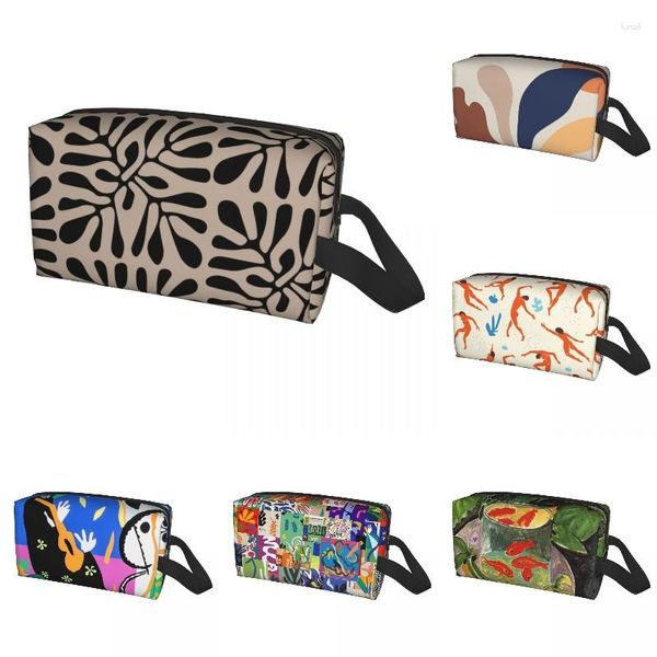 Depolama Çantaları Özel Henri Matisse Tuvalet Çantası Kadın Acanthus soyut desen makyajı Kozmetik Organizatör Bayanlar Güzellik Dopp Kit Kutusu