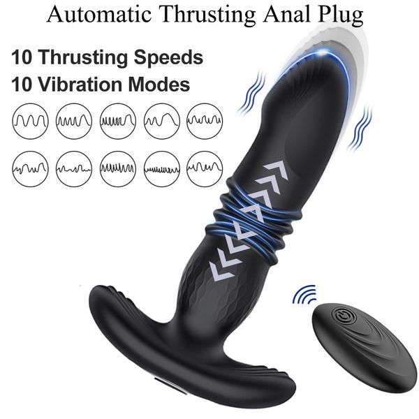 Anal oyuncaklar erkek kadın yenilik seks oyuncakları otomatik itici titreşim poposu anal fiş anüs vibratör yetişkinler uyandırma orgazm araçları 230810