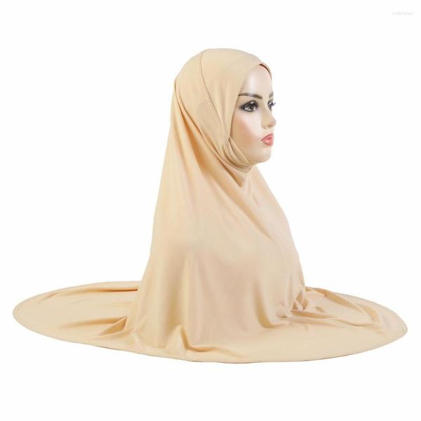 Etnik Giyim Büyük Boyut Müslüman Hijab Jersey Eşarp Kadınlar Yumuşak Maske Şal Başkarı Folar Femme Musulman Wrap Kıçları Bandana H305