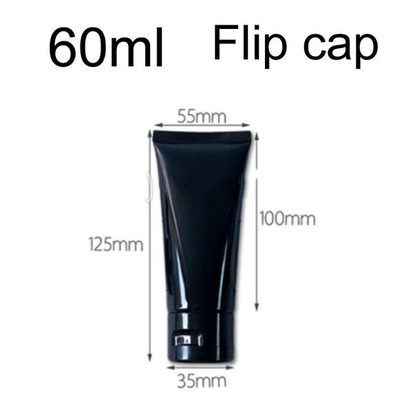 Classic Black Plastic Plastic Scheeze Squeeze Tubi Crema Crema Crema Contenitore Cosmetico vuoto 10 ml 30 ml 50 ml 100 ml 200g