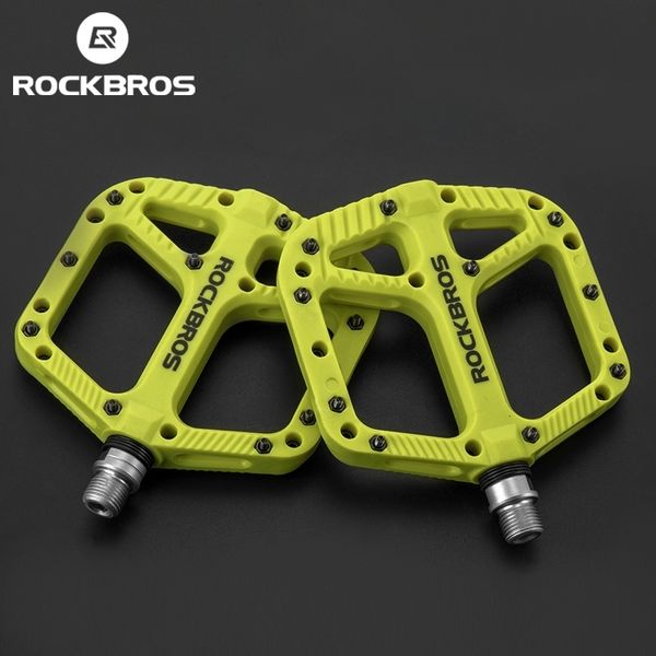 Pedali per biciclette rockbros cuscinetti per guarnizioni ultralight cuscinetti in bicicletta Nylon Road BMX MTB Piattaforma piatta Accessori P230816