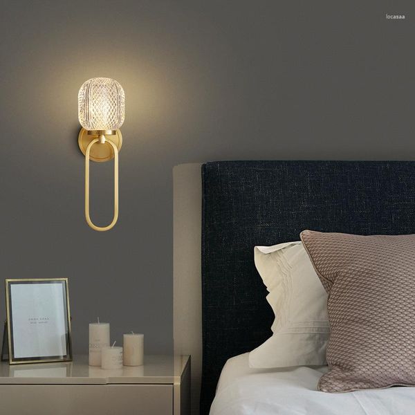 Lampada da parete Nordic Luxury LED Lights Soggiorno Sfondo Decorativo Camera da letto Comodino Decor Lampade per interni