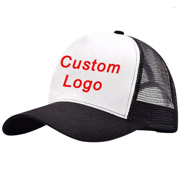 Top Caps Tenis Trucker Şapka Şapkası Geri Snap Snap Closer Özel Logo Kavisli Vizör Bent Brim 5 Paneller Kontrast Renkleri Tatil Seyahat Beyzbol Kapağı