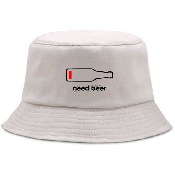 Chapéus de aba larga chapéus de caça de cerveja garrafa de letras personalizadas imprimir chapé de balde de moda moda praia sol feminino feminino boné hip hop women women bob hats hkd230810