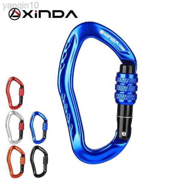 Защита скала Xinda Outdoor Rock Crock Carabiner 22KN Safety Lock Алюминиевый сплав сплай