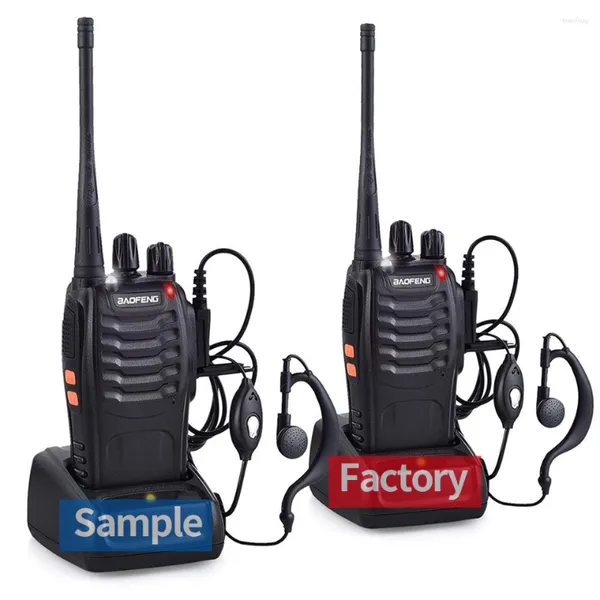 Walkie Talkie 2 Pack Radios ht Baofeng BF-888S Intercom CB Ham Двухчастотный радио Mini Mini Long 100 км