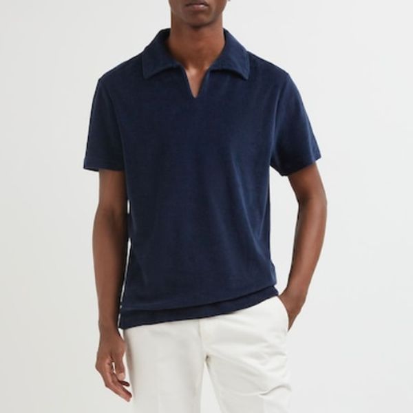 Дизайнерские мужчины Polo T Roomts Summer Loro Piana New Style Одежда для рубашки Polos футболка с коротким рукавом темно -синяя