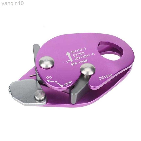 Protezione da roccia autoportanti stop discendente per un morsetto di corda da 9-13 mm Afferrare l'anello di rappel Anello di arrampicata Purple HKD230811