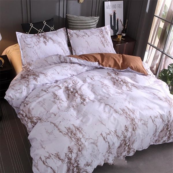 Conjunto de roupa de cama com estampa de pedra simples multicolorida simplicidade capa de colcha fronha fronha conjuntos de edredons de cama queen 42xq K2281g